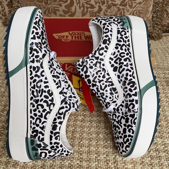 Vans Old Skool Stacked Uv Ink Leopard/True White M - Picture 3 of 16